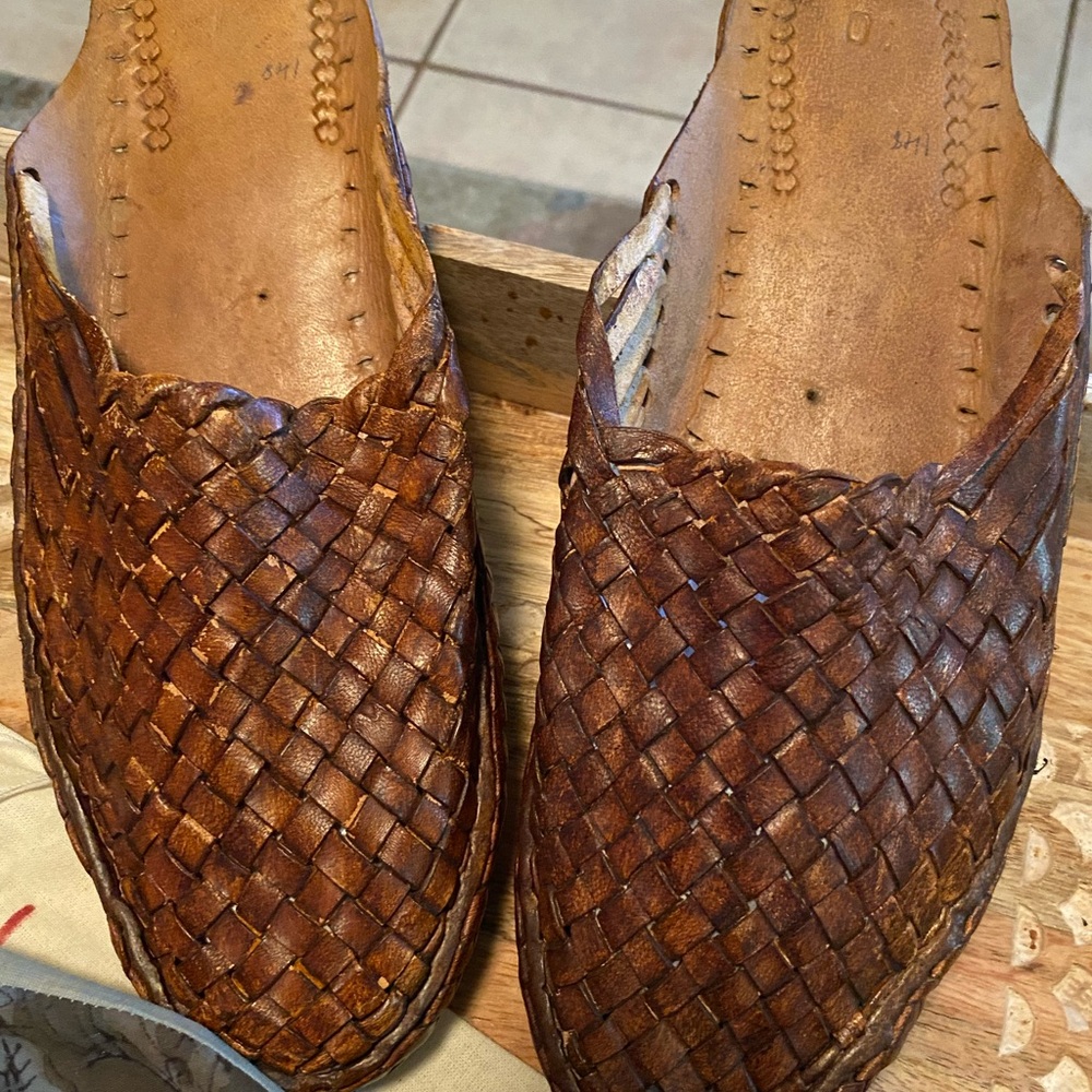 Indian Hand Woven Genuine Leather Men’s Sandals Size 10